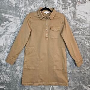 Michael Stars Dress Womens Small Tan Minimalist Quiet Luxury Capsule Preppy